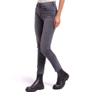Mott & Bow Mom Jeans High Rise Allen Gray Grey Wash Size 27 Skinny Soft Stretchy